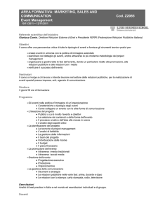 AREA FORMATIVA: MARKETING, SALES AND COMMUNICATION