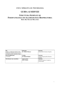 Fisiopatologia ed Allergologia respiratoria