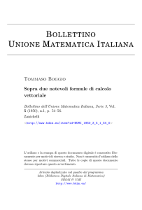 Sopra due notevoli formule di calcolo vettoriale