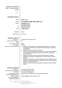 Curriculum Vitae del direttore Luca Belotti
