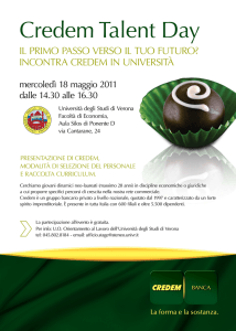 il primo passo verso il tuo futuro? incontra credem in università