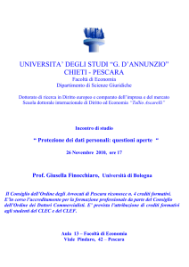 UNIVERSITA` DEGLI STUDI “G. D`ANNUNZIO” CHIETI