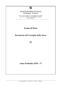 5F - Liceo Scientifico Statale – “R. Donatelli – B. Pascal”