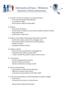 Informatica di base – Windows Internet e Posta elettronica