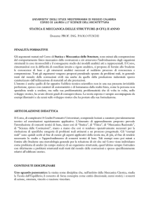 STATICA E MECCANICA DELLE STRUTTURE
