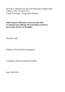 SCUOLA TRIENNALE DI COUNSELING