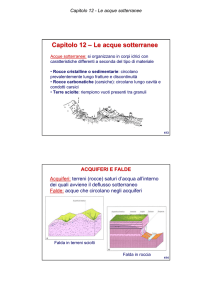 Capitolo 12 – Le acque sotterranee