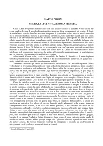 Chiara, la luce attraverso la filosofia