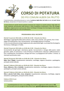 locandina corso potatura