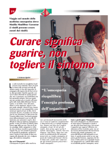 “L`omeopatia riequilibra l`energia profonda dell`organismo”