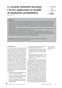 Le tecniche statistiche bayesiane e la loro applicazione in modelli di