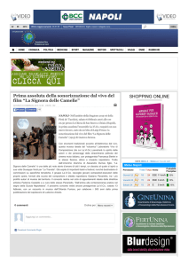Prima assoluta della sonorizzazione dal vivo del film “La Signora