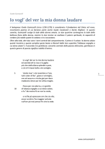 Guinizzelli Io vogl` del ver la mia donna laudare