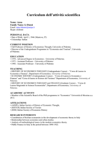 Curriculum dell`attività scientifica
