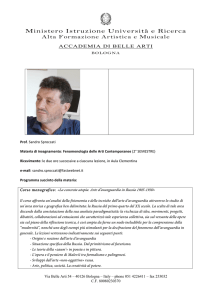 Sproccati Fenomenologia delle arti contemporanee 15-16