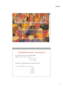 01. Lezioni Pedagogia Interculturale 2015