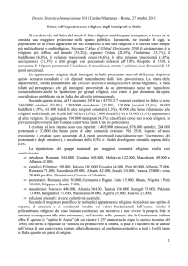 6. Dossier 2011, scheda religioni def
