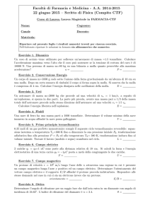 Facolt`a di Farmacia e Medicina - A.A. 2014