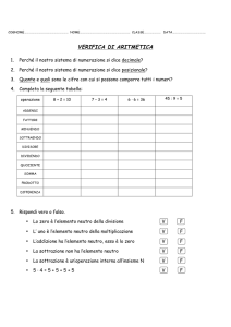 verifica di aritmetica