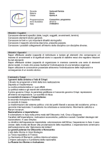(date, luoghi, soggetti, avvenimenti, termini). Conoscere elementi