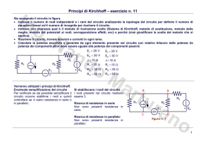 Principi di Kirchhoff – esercizio n. 11 - Digilander
