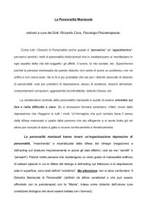 La Personalita Maniacale