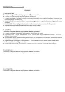PREREQUISITI (conoscenze essenziali) ITALIANO CLASSE