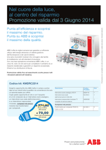 Nel cuore della luce, al centro del risparmio Promozione