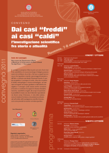 l`investigazione scientifica fra storia e attualità