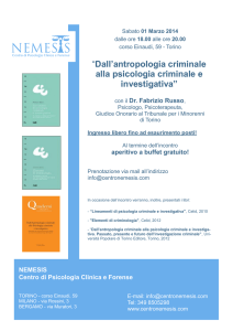 Dall`antropologia criminale alla psicologia criminale e