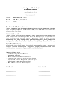 Scienze Integrate – Fisica Docenti: Alb