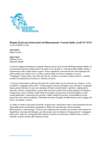 Brigate di giovani aristocratici nel Rinascimento (Venezia