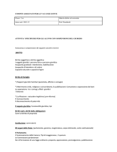 DIRITTO Diritto soggettivo e diritto oggettivo I soggetti giuridici