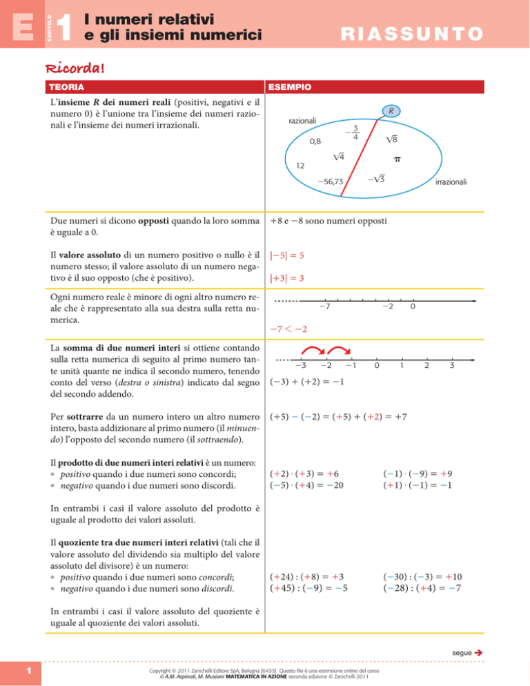 Riassunto - Zanichelli Online Per La Scuola