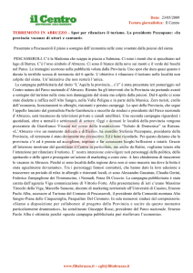Data: 23/05/2009 Testata giornalistica: Il Centro TERREMOTO IN