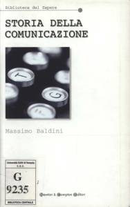 storia della comunicazione - Sistema Bibliotecario e Documentale