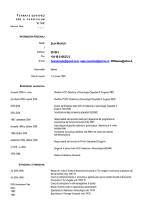 formato europeo per il curriculum vitae