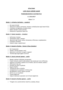 Alfred Nobel LICEO DELLE SCIENZE UMANE PROGRAMMAZIONE