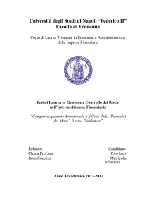 Tesi di laurea in Gestione e Controlli dei rischi nell`Intermediazione