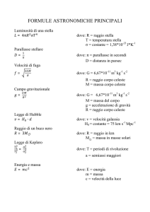 Formulario di Astronomia. Qualche formula utile!