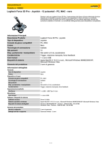 Logitech Force 3D Pro - Joystick - 12 pulsante/i - PC, MAC