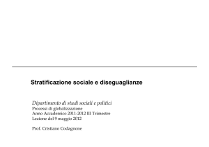 Stratificazione sociale e diseguaglianze