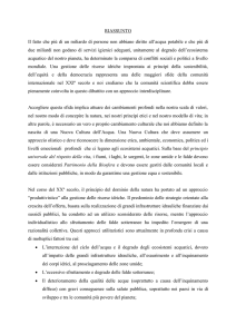 RIASSUNTO Il fatto che più di un miliardo di persone non abbiano