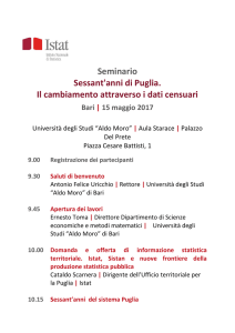 Seminario Sessant`anni di Puglia. Il cambiamento attraverso
