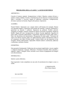 01 - Programma di Matematica 1^ A Liceo - Anno 2014