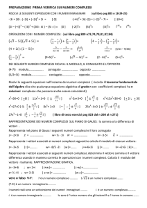 PREPARAZIONE PRIMA VERIFICA SUI NUMERI COMPLESSI vero