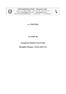 a. s. 2015/2016 CLASSE 3B Insegnante Daniela Casavecchia