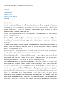 Filosofia dei Sofisti e la scrittura su commissione