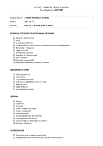 programma di fisica svolto dalla classe ii iti sez