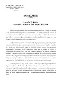 I confini di Babele: il cervello e il mistero delle lingue impossibili